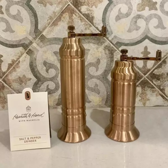 Short Salt and Pepper Crank Grinder Copper Finish - Hearth & Hand™ with Magnolia - Picture 4 of 6